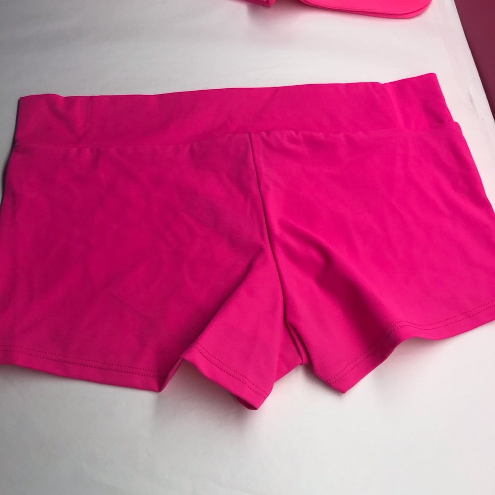Neon pink otk thigh high sport socks booty shorts - Picture 3 of 5